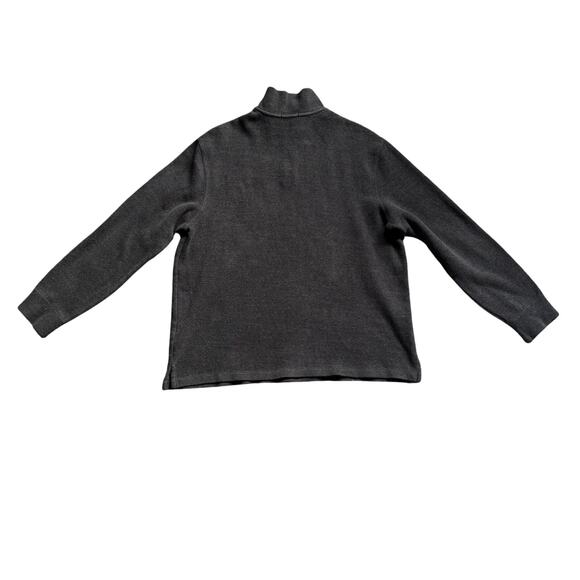 Polo Ralph Lauren Men’s Gray Quarter Zip Sweater Heather Knit Pullover Red Pony - Picture 7 of 11